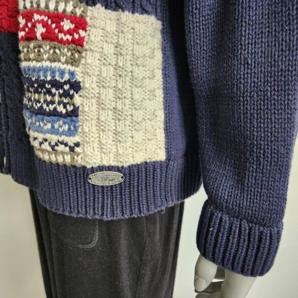 Vintage Northern Reflections Chunky Tacky Winter Holiday Cardigan Sweater Size L - Picture 8 of 12